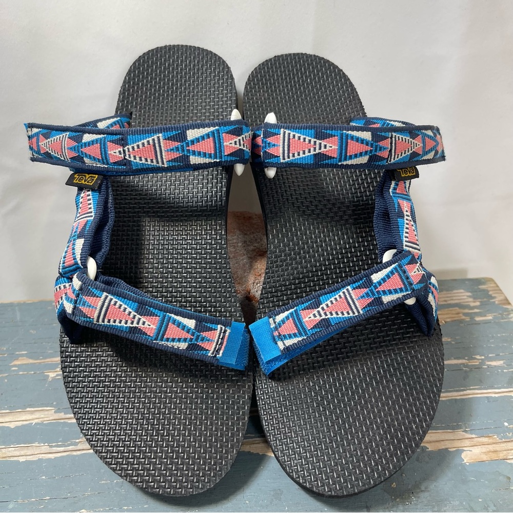 Teva Original Universal Slide Sport Sandals LIKE NEW blue size 9 Adjustable - Picture 6 of 10